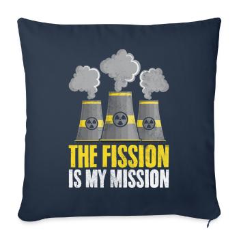 Centrale nucléaire à combustible nucléaire - Housse de coussin décorative 45 x 45 cm - bleu marine - Devant