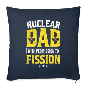 Ingénieur Nucléaire - Housse de coussin décorative 45 x 45 cm - bleu marine - Devant