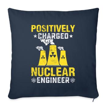 Technologie nucléaire Énergie nucléaire - Housse de coussin décorative 45 x 45 cm - bleu marine - Devant