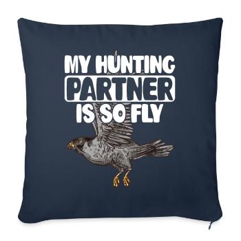 Hunter Hawking Falconer - Sofa pillowcase 17,3'' x 17,3'' (45 x 45 cm) - navy - Front