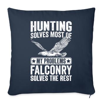Hunter Falconry - Sofa pillowcase 17,3'' x 17,3'' (45 x 45 cm) - navy - Front