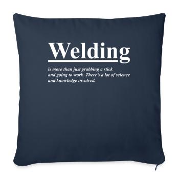Welding Definition Welder Welding - Sofa pillowcase 17,3'' x 17,3'' (45 x 45 cm) - navy - Front