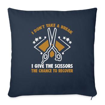 hairdresser, barber, hairdresser, hair salon - Sofa pillowcase 17,3'' x 17,3'' (45 x 45 cm) - navy - Front