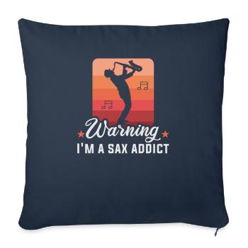 Saxophoniste, Orchestre, Musicien, Saxophoniste - Housse de coussin décorative 45 x 45 cm - bleu marine - Devant