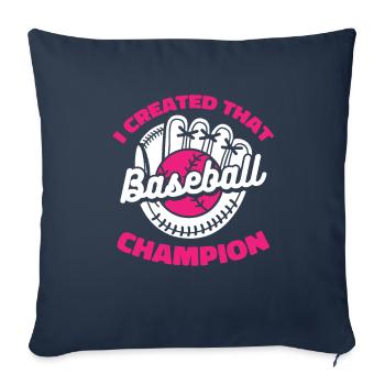 Maman Baseball Maman Baseball - Housse de coussin décorative 45 x 45 cm - bleu marine - Devant