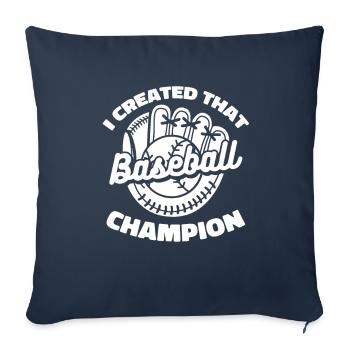Baseball Baseball Maman - Housse de coussin décorative 45 x 45 cm - bleu marine - Devant