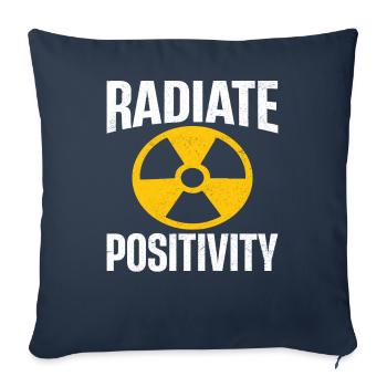 Centrale nucléaire radioactive - Housse de coussin décorative 45 x 45 cm - bleu marine - Devant