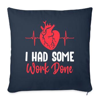 Open-heart surgery survivor - Sofa pillowcase 17,3'' x 17,3'' (45 x 45 cm) - navy - Front