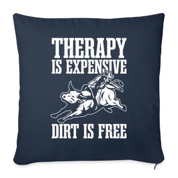 Bull Rider Équitation de taureau - Housse de coussin décorative 45 x 45 cm - bleu marine - Devant