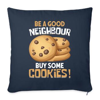 Boy Scout marchand de biscuits - Housse de coussin décorative 45 x 45 cm - bleu marine - Devant