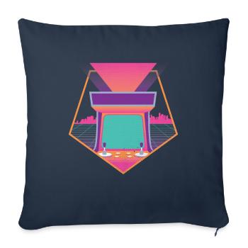 80s Retrogaming Arcade Machine Retro - Sofa pillowcase 17,3'' x 17,3'' (45 x 45 cm) - navy - Front