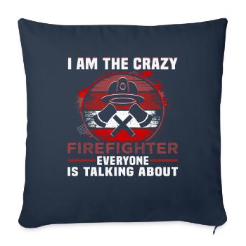 Firefighter Birthday Firefighter - Sofa pillowcase 17,3'' x 17,3'' (45 x 45 cm) - navy - Front
