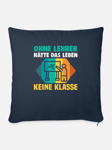 Bester Lehrer Rente Geschenkidee Schüler - Sofakissenbezug 45 x 45 cm - Navy