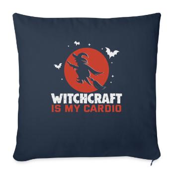 Conceptions de sorcières occultes de l’Art sombre magique - Housse de coussin décorative 45 x 45 cm - bleu marine - Devant