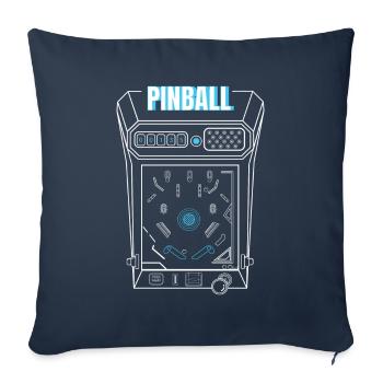 Arcade Pinball Retro - Sofa pillowcase 17,3'' x 17,3'' (45 x 45 cm) - navy - Front