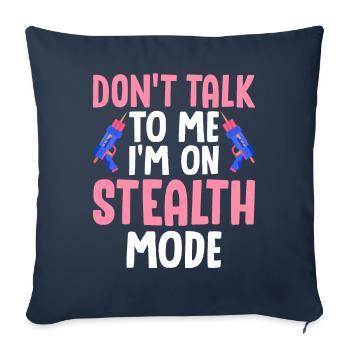 Joueur de Laser Tag - Housse de coussin décorative 45 x 45 cm - bleu marine - Devant