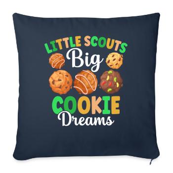 Boy Scout marchand de biscuits - Housse de coussin décorative 45 x 45 cm - bleu marine - Devant