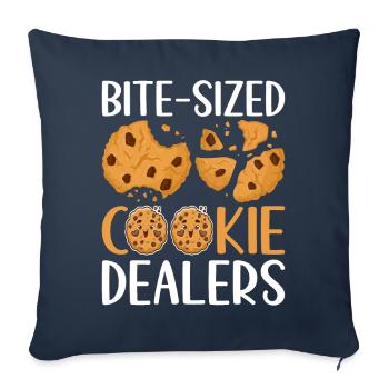 Recruteur de biscuits - Housse de coussin décorative 45 x 45 cm - bleu marine - Devant