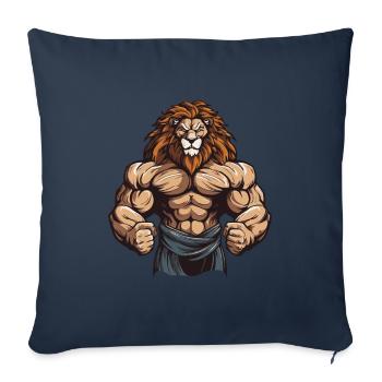 Leo Muscles Bodybuilding - Sofa pillowcase 17,3'' x 17,3'' (45 x 45 cm) - navy - Front
