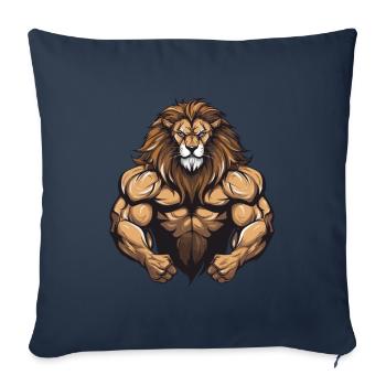 Lion Muscles Workout Gym - Sofa pillowcase 17,3'' x 17,3'' (45 x 45 cm) - navy - Front