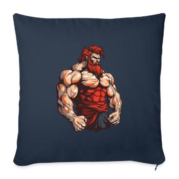 Bodybuilder Muscles Workout Gym - Housse de coussin décorative 45 x 45 cm - bleu marine - Devant