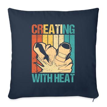 Creating With Metal Retro Welding - Sofa pillowcase 17,3'' x 17,3'' (45 x 45 cm) - navy - Front