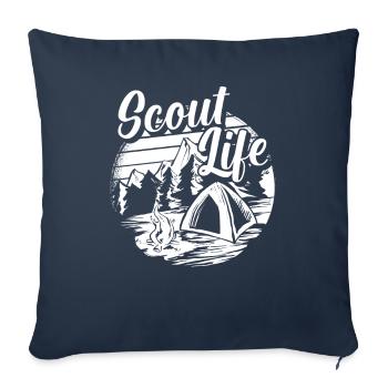 Boy Scout Scout Life - Sofa pillowcase 17,3'' x 17,3'' (45 x 45 cm) - navy - Front