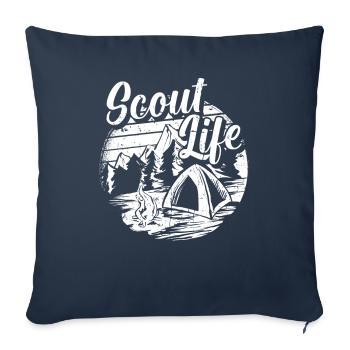 Boy Scout Scout Life - Sofa pillowcase 17,3'' x 17,3'' (45 x 45 cm) - navy - Front