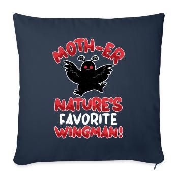 Mothman Crypttide Cryptozoology - Sofa pillowcase 17,3'' x 17,3'' (45 x 45 cm) - navy - Front