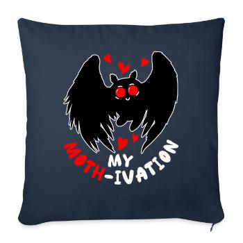 Cryptozoologie de Mothman Crypttide - Housse de coussin décorative 45 x 45 cm - bleu marine - Devant