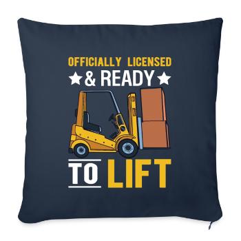 Forklift Driver Forklift Driver - Sofa pillowcase 17,3'' x 17,3'' (45 x 45 cm) - navy - Front
