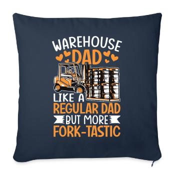 Forklift driver - Sofa pillowcase 17,3'' x 17,3'' (45 x 45 cm) - navy - Front