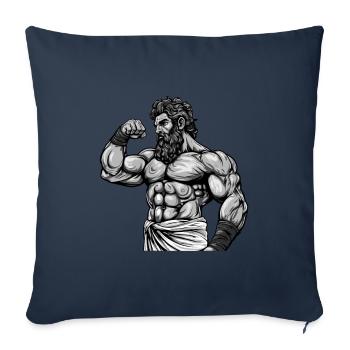 Bodybuilder Muscles Workout Gym - Housse de coussin décorative 45 x 45 cm - bleu marine - Devant