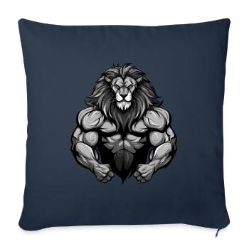 Lion Muscles Workout Gym - Sofa pillowcase 17,3'' x 17,3'' (45 x 45 cm) - navy - Front