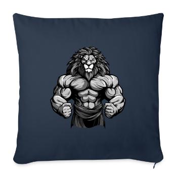Leo Muscles Bodybuilding - Sofa pillowcase 17,3'' x 17,3'' (45 x 45 cm) - navy - Front