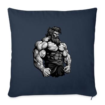 Bodybuilder Muscles Workout Gym - Housse de coussin décorative 45 x 45 cm - bleu marine - Devant
