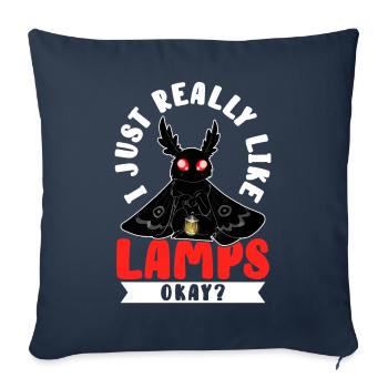 Cryptozoologie de Mothman Crypttide - Housse de coussin décorative 45 x 45 cm - bleu marine - Devant