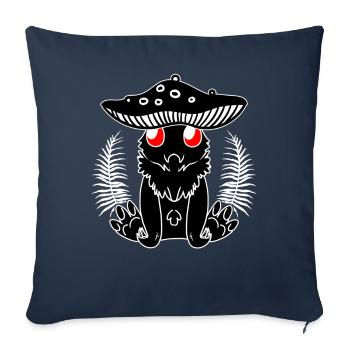 Cryptides de champignon Mothman Cryptozoologie - Housse de coussin décorative 45 x 45 cm - bleu marine - Devant