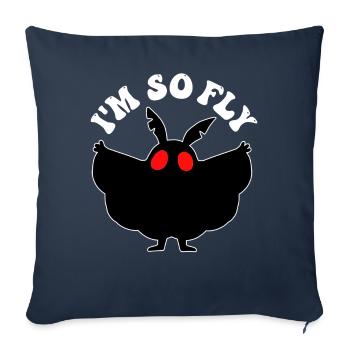 Cryptozoologie de Mothman Crypttide - Housse de coussin décorative 45 x 45 cm - bleu marine - Devant