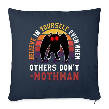 Cryptozoologie cryptide - Housse de coussin décorative 45 x 45 cm - bleu marine - Devant