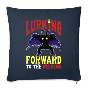 Cryptozoologie de Mothman Crypttide - Housse de coussin décorative 45 x 45 cm - bleu marine - Devant
