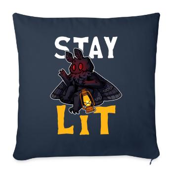 Cryptozoologie de Mothman Crypttide - Housse de coussin décorative 45 x 45 cm - bleu marine - Devant