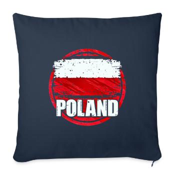 Polen - Sofakissenbezug 45 x 45 cm - Navy - Vorne
