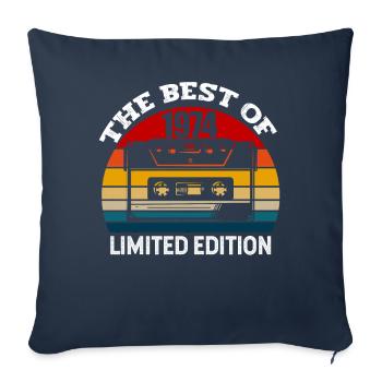Best Of 1974 Retro Cassette born in 1974 - Sofakissenbezug 45 x 45 cm - Navy - Vorne