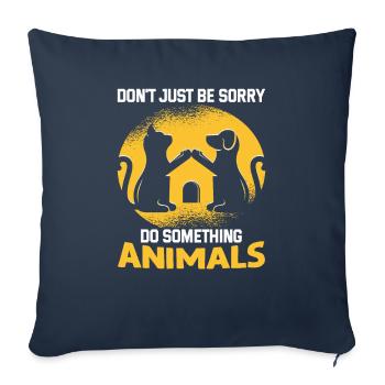 Hunderettungs Designs Für Tierrechtsaktivisten - Sofakissenbezug 45 x 45 cm - Navy - Vorne