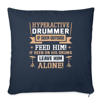 Batteur dans un groupe | Batteur, Musicien - Housse de coussin décorative 45 x 45 cm - bleu marine - Devant