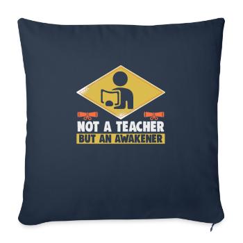 Meilleure idée de cadeau de pension pour les enseignants Étudiant - Housse de coussin décorative 45 x 45 cm - bleu marine - Devant