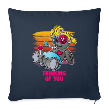 Conceptions de sorcières occultes de l’Art sombre magique - Housse de coussin décorative 45 x 45 cm - bleu marine - Devant