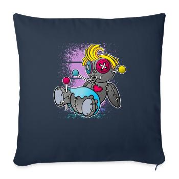Conceptions de sorcières occultes de l’Art sombre magique - Housse de coussin décorative 45 x 45 cm - bleu marine - Devant