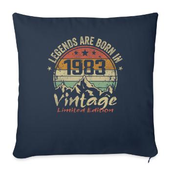 The legends were born in 1983 - 1983 - Sofa pillowcase 17,3'' x 17,3'' (45 x 45 cm) - navy - Front